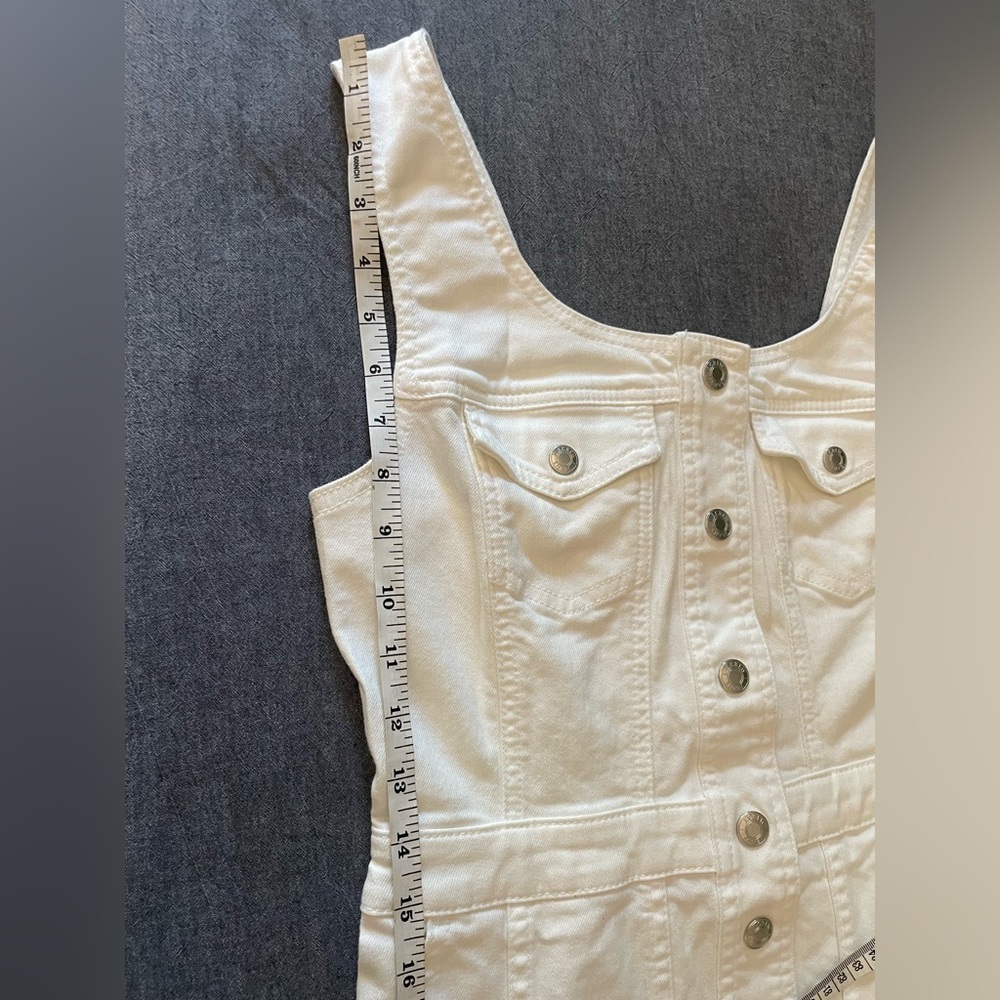J. Crew White Denim Button Down Minimalist Casual Dress - Picture 9 of 10
